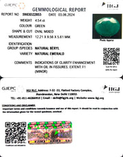 4.54/CT Natural Panna Stone with Govt. Lab Certificate-1665